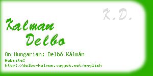 kalman delbo business card